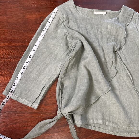 Milio Milano Womens Linen Layered Tunic Top Size S Minimalist Indie Lagenlook - Picture 6 of 8